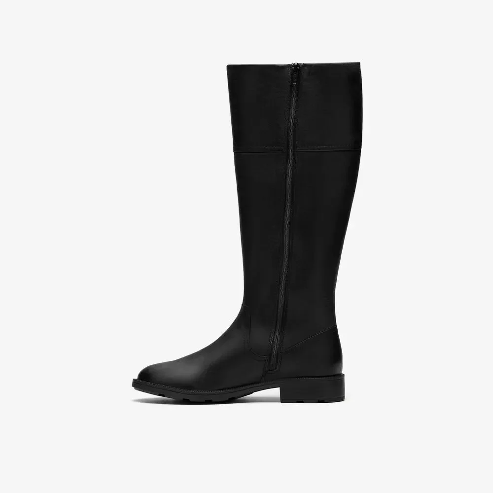 Clarks Women's Adalynn Hope Black Leather Boots Size 8.5 MSRP $180